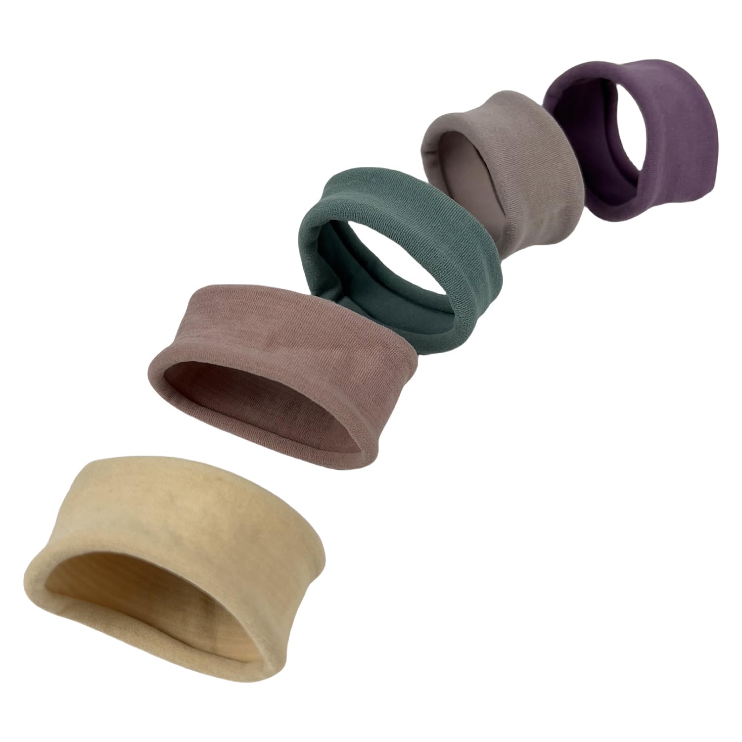 Soft and Light Seamless High Elastic Ponytail Hair Ties (Simple Style, A variety of Colors with 5 Pcs Packing, No Damage to Hair) (Dark color series)