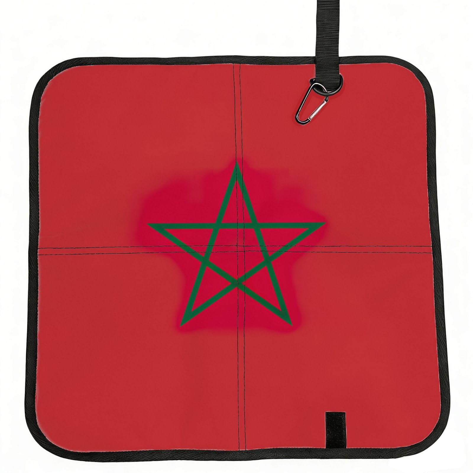 bghdfa Flag Of Morocco Print Outdoor Sitting Mat Waterproof Oxford Cloth Seat Cushion Folding Foam Camping Seat For Picnic