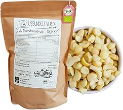 süssundclever.de® Organic Macadamia Scrap, Macadamia Kernels, 1.0 kg, Macadamia, Style 6, Plastic-Free and Ecologically Sustainably Packaged
