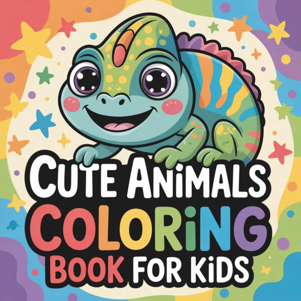 Cute Animals Coloring Book for Kids Ages 3–6: My First Cute Animals Coloring Book