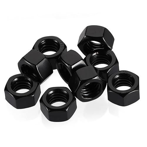 Miniatura 6 de Tuercas hexagonales de 12-13", tuerca hexagonal de acero inoxidable 304, acabado de óxido negro, cantidad 25