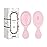 RHOS Mini Hair Brush for Women,Men and Kids-Travel Size Hair Brush for Purse,Pocket,backpack-Small Cushion Paddle Brush with Soft Bristles-Mini Detangler Brush for All Hair Types(1 Pack-Pink)