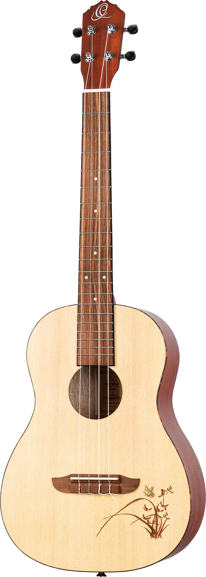 Ortega Guitars Bariton Ukulele Akustisch – Bonfire Series – Fichte, Sapele, Natur (RU5-BA)