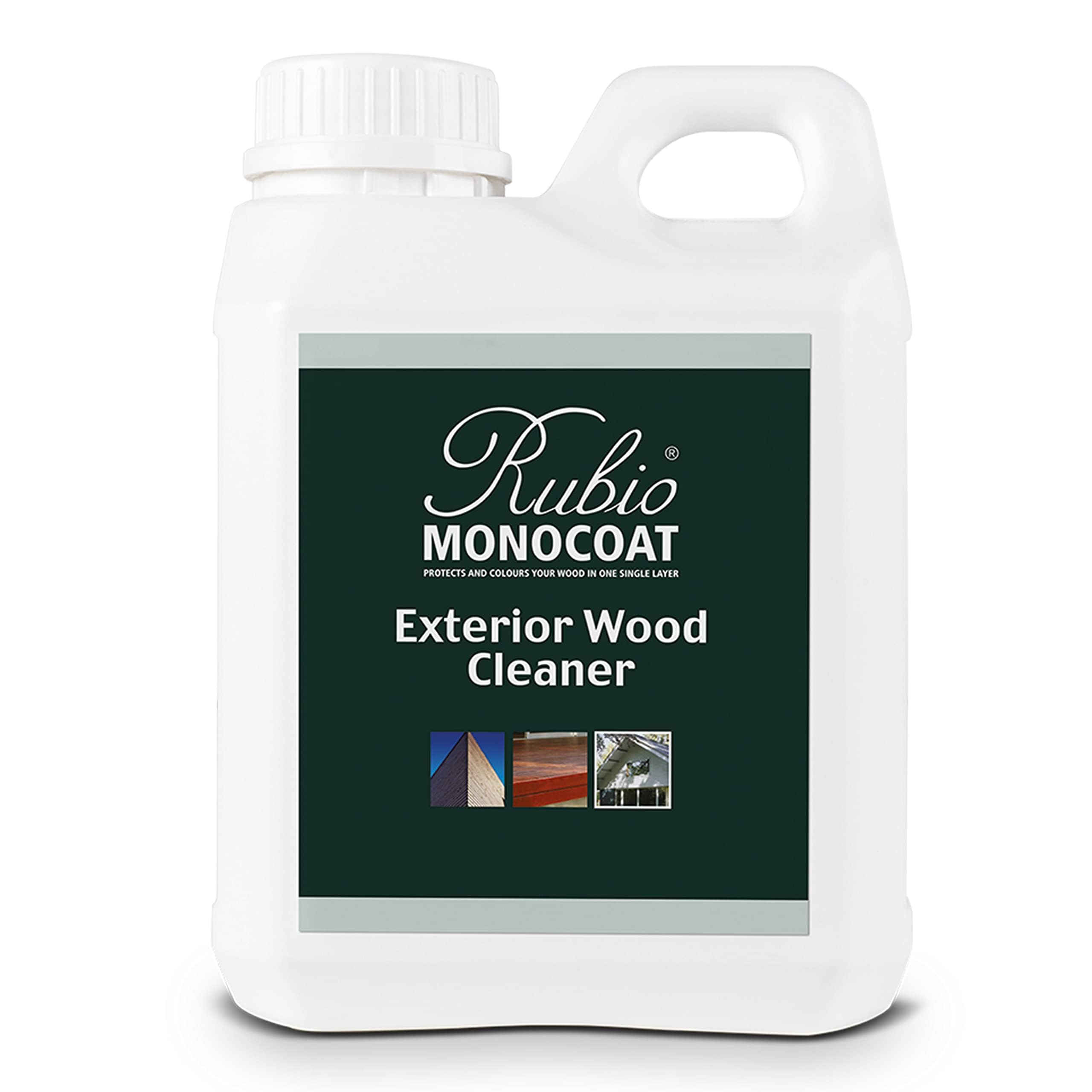 Rubio Monocoat Exterior Wood Cleaner, 200 ft² | Superior Outdoor Cleaning | Removes Discoloration & Dirt from Wooden Surfaces | Restores Natural Beauty Prior to Finishing Treatment | 1 Liter