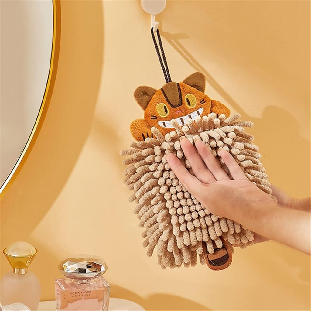 Household Wall Hanging Towel Cartoon Animal Chenille Hand Towel Kitchen Absorbent Handkerchief