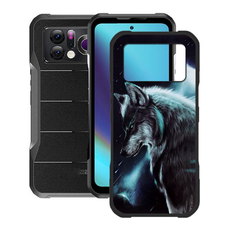 Custodia Per Doogee V20 Pro Con Tracolla E Cinturino Da Polso Regolabili, Anello Portadito, Design Mecha, TPU Morbido, Nero - 2