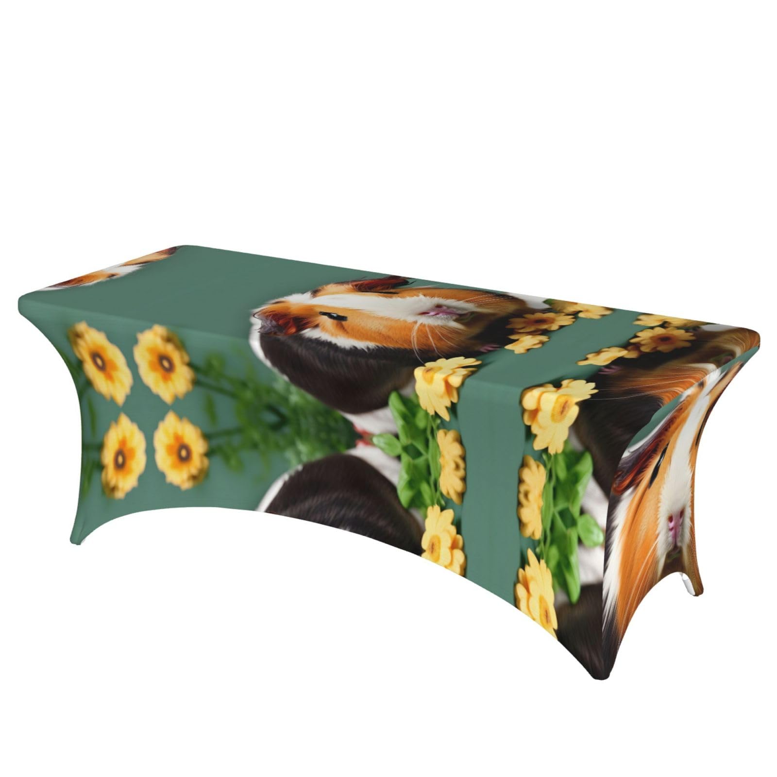 Housses de table extensibles rectangulaires en élasthanne imprimé floral EdWal 1,8 m