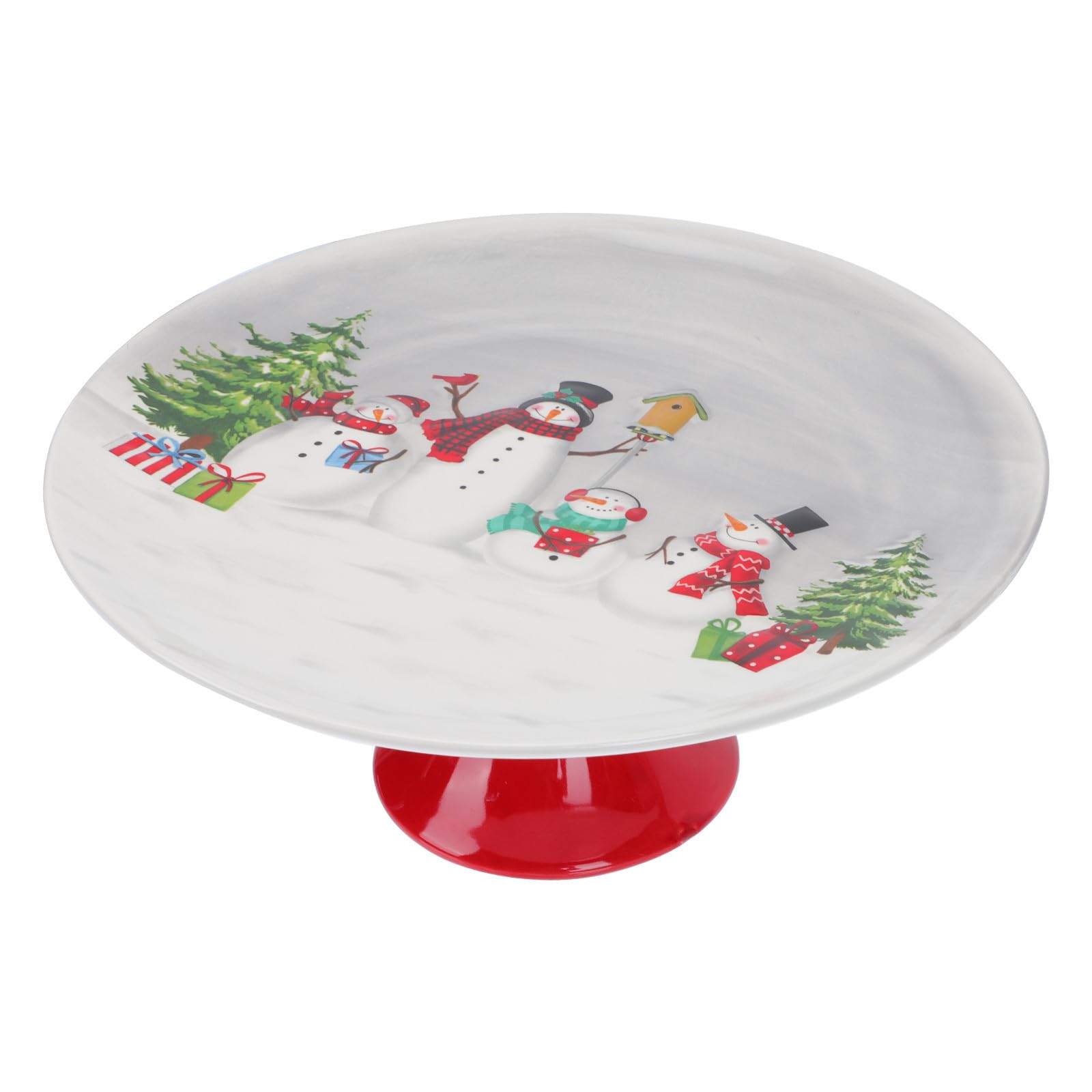 Zerodeko Présentoir à Gâteau Céramique Décoratif de Noël pour Desserts