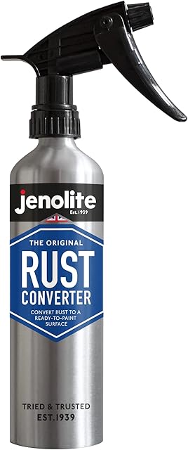JENOLITE Rust Converter & Trigger Spray - Convert Rust Into A Ready To Paint Surface - One Application - Neutralise & Prevent Rust - 500ml