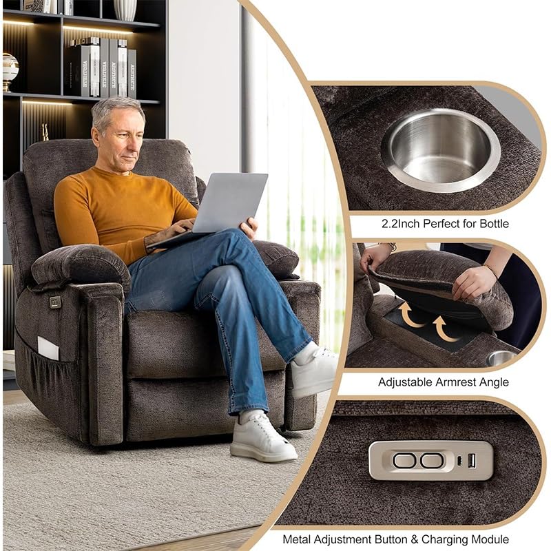 Sillón clásico ergonómico con masaje y calor miniatura 4