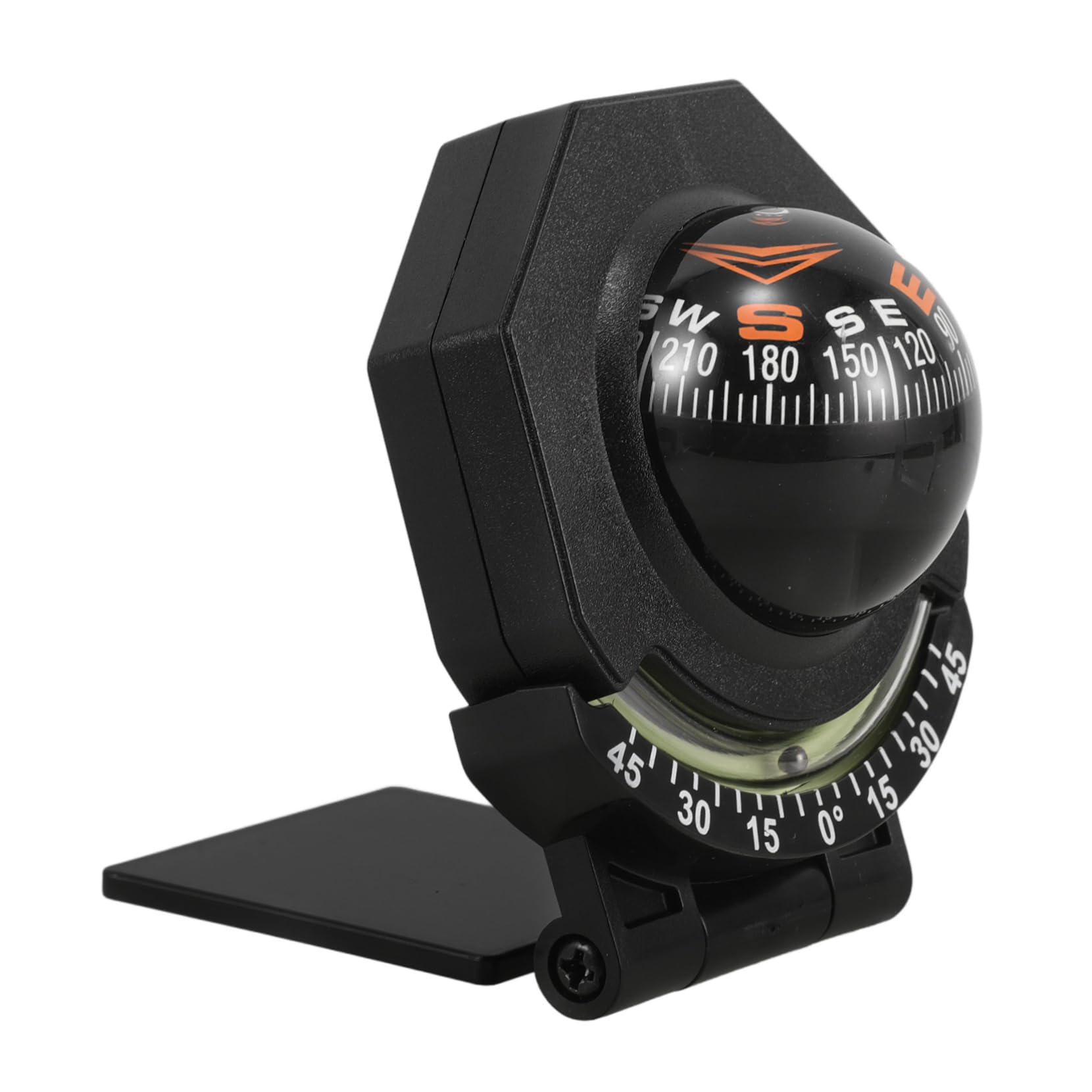 ToddmomyCompass Survival Watch Vehichle Compas Dash Mount Car Dashboard Decorations Survival Gear Black Abs