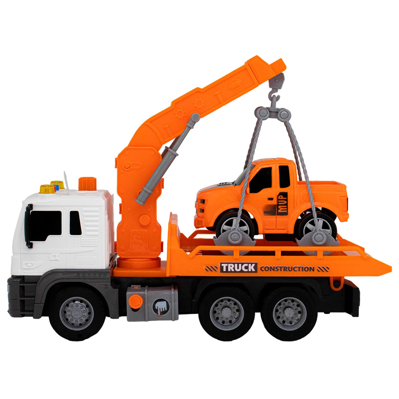 Scala 1:16 Carro Attrezzi Giocattolo,Grande Camion giocattolo,Carroattrezzi,Camion di Salvataggio,veicolo di Recupero con Luci e Suoni Funzione camion Giocattolo Regalo per Bambini 3 4Anni