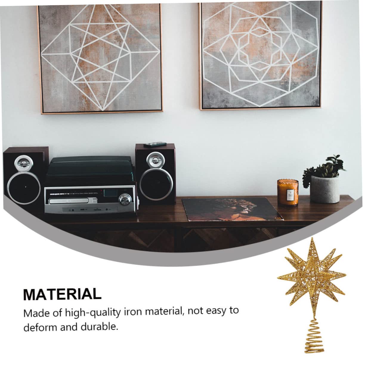 MAGICLULU Décoration de Sapin de Noël Étoile Ornement à Suspendre pour Fêtes Intérieur