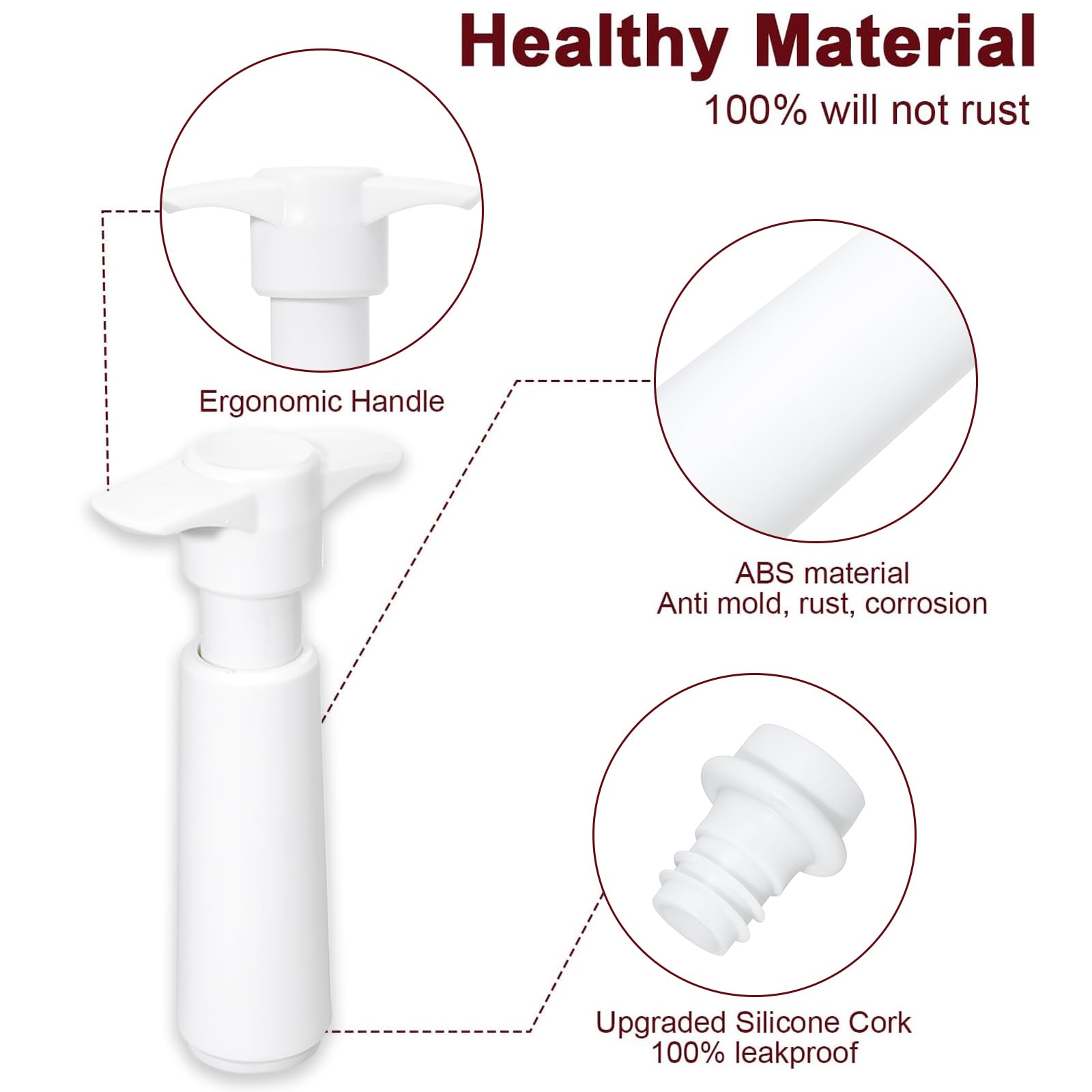 Pompa salva vino con 4 tappi sottovuoto per bottiglie di vino con silicone per uso alimentare, a prova di perdite, mantiene fresco, adatto per tutte le bottiglie di vino standard