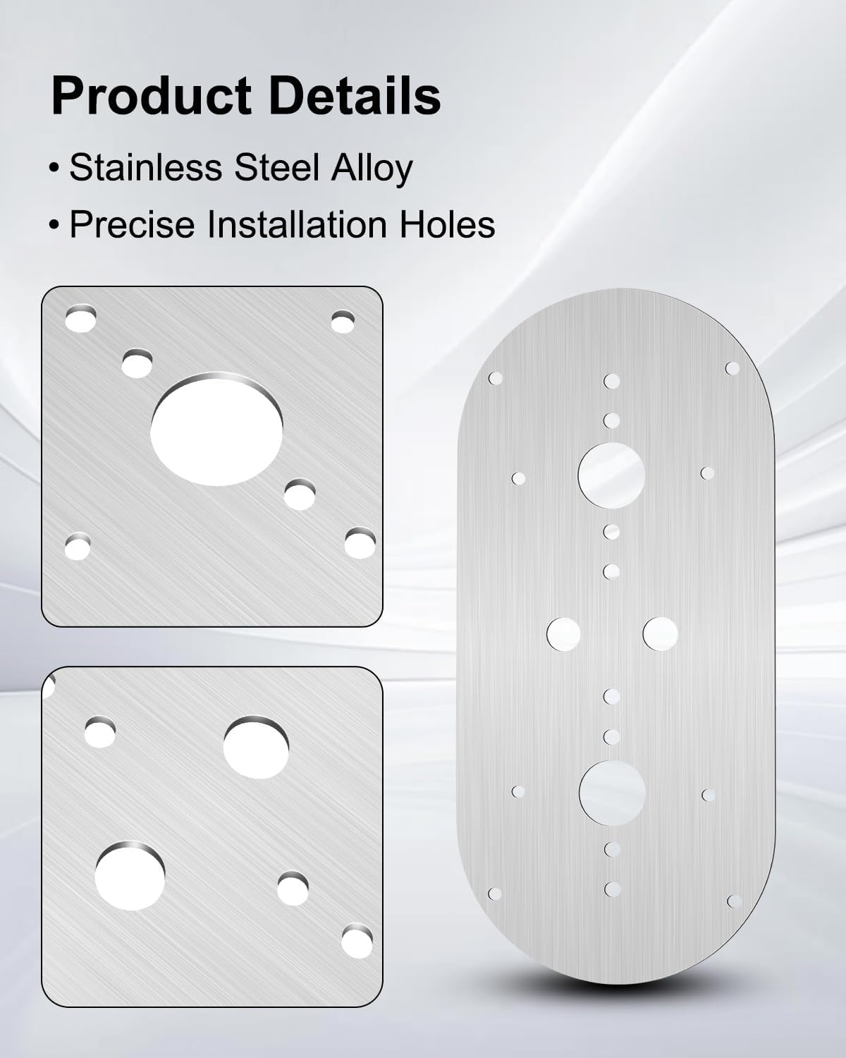 2 Pcs Watermelon Light Mounting Plate, Stainless Steel Watermelon Light Bracket Compatible with Universal Commercial Truck Peterbilt 359 379 389 Kenworth 660 680 880 W900L