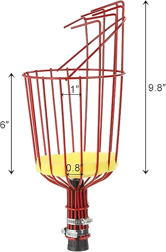 Miniatura 2 de Suwimut Herramienta recolectora de frutas, poste recogedor de frutas extensible de 8 pies con cesta grande giratoria, herramientas de jardinería de
