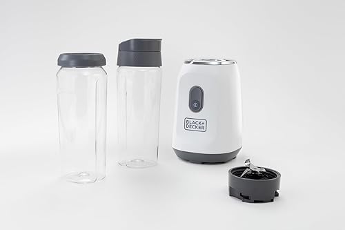 Miniatura 3 de BLACK+DECKER Ice Crush - Licuadora de una sola porción con botón de pulsoencendido, base, dos frascos de licuadora personal de 20 onzas, ensamblaje