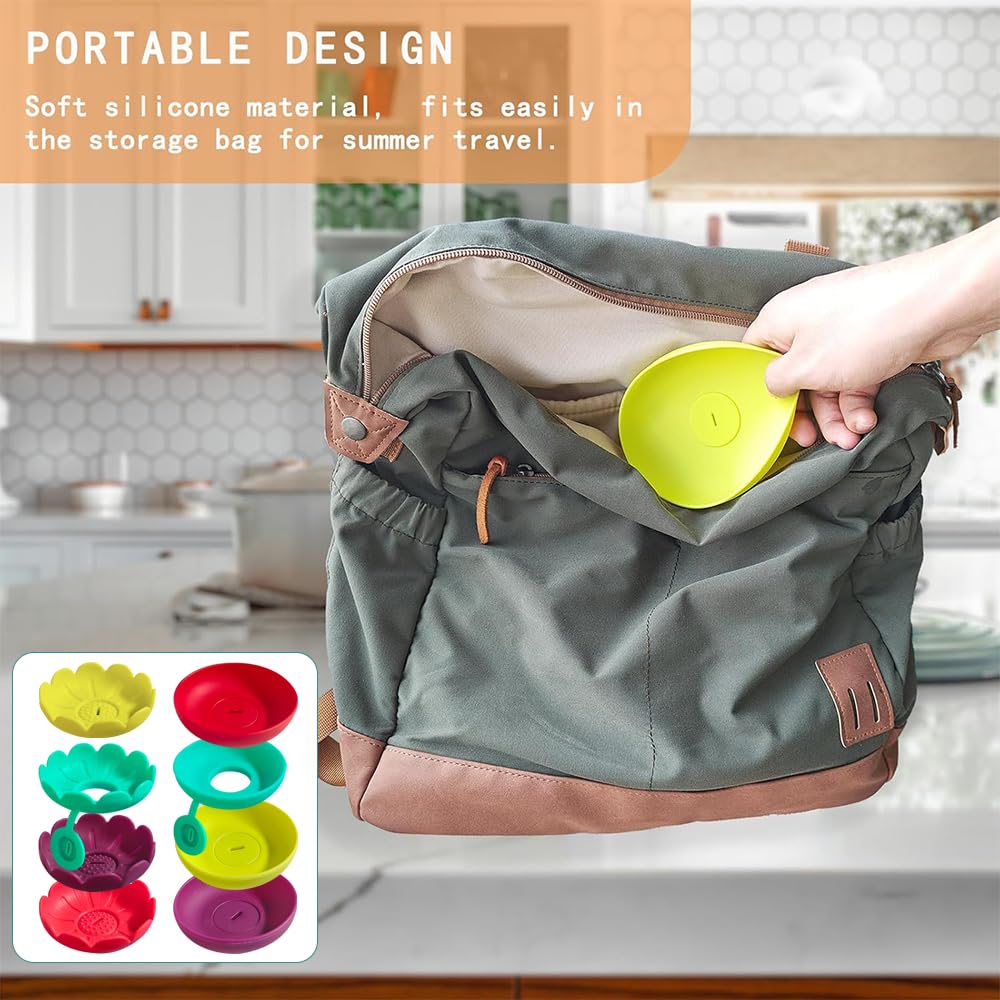 8 Piezas Soporte para Helado Antigoteo, Soporte para Paletas para Niños, Reutilizables Sin Goteo Soporte, Soporte para Helado de Silicona Portátil, Porta Paletas de Silicona Antigoteo para Niños