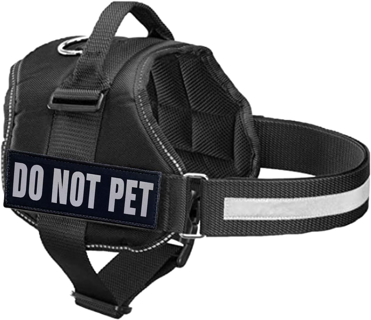 JUJUPUPS Black Reflective Dog Patches 2 Pack Service Dog ,in Training, DO NOT PET - Image 5