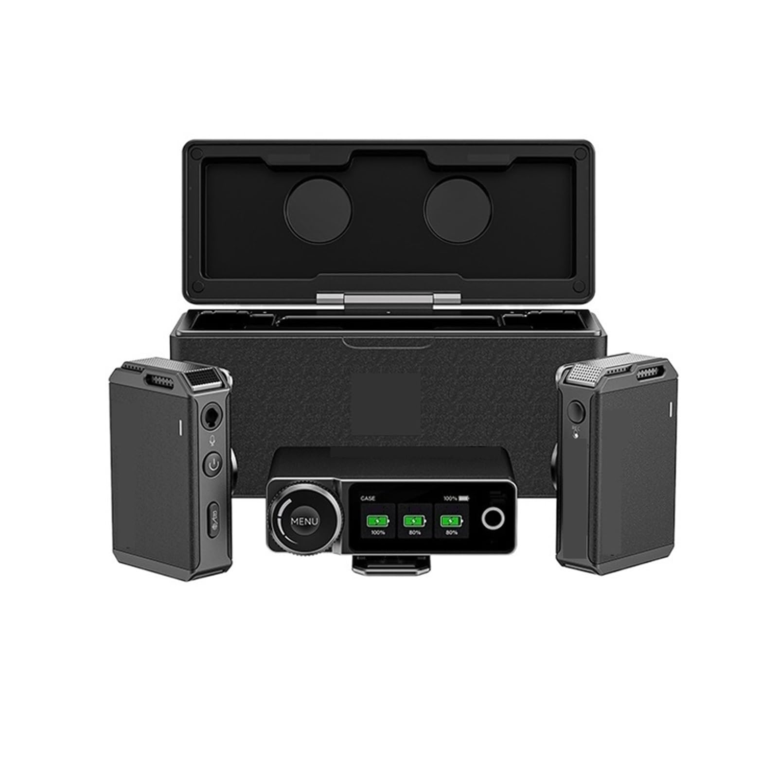 Profesjonalny Bezprzewodowy Mikrofon Krawatowy Zasięg 250 M 22-godzinna Żywotność Baterii Do Fotografii Mikrofon Bezprzewodowy(Duo)