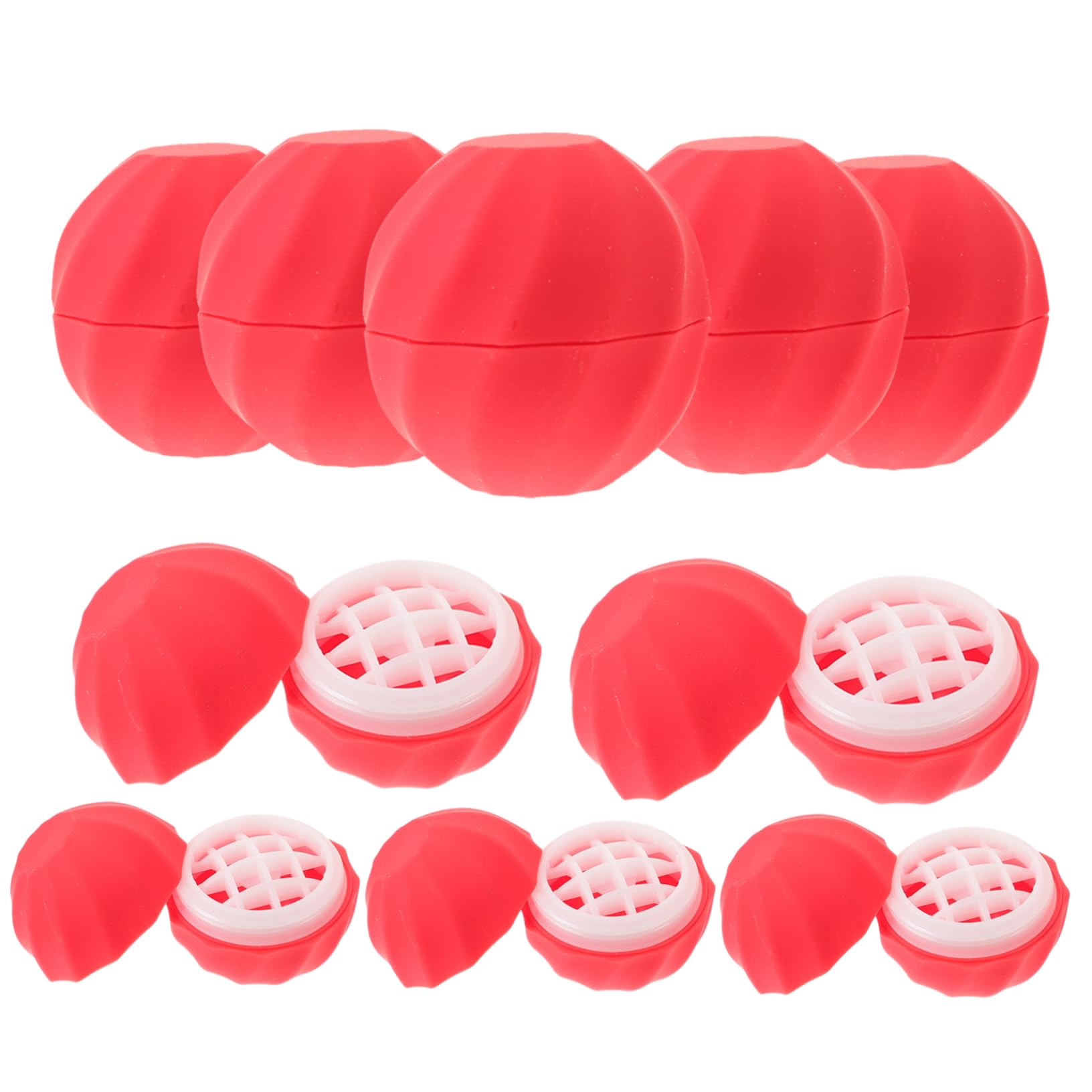 20pezzi Contenitori Per Lip Balm Ricaricabili Scatole Sferiche Rosa Per Viaggi Erogatori Vuoti Per Cosmetici Pratici e Leggeri
