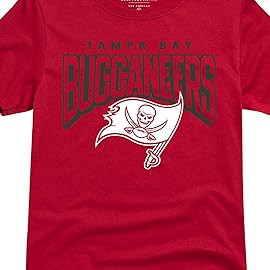 Junk Food Clothing x NFL - Tampa Bay Buccaneers - Bold Logo - Unisex Adult Short Sleeve Fan T-Shirt for Men and Women - Size Small