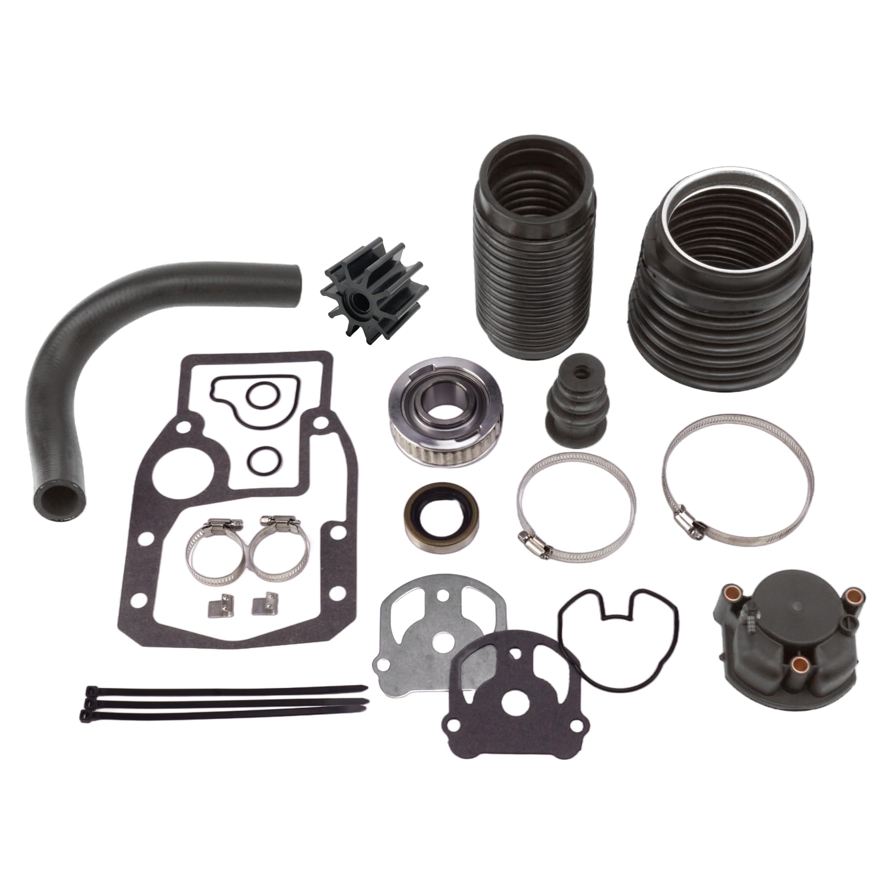 Photo 1 of Boat Marine 3854127 Transom Seal Bellow Kit with 984461 Water Pump Impeller Kit for OMC Cobra 1986-1993 3.0 4.3 5.0 L Stern Drive Replace 3841481 18-3348