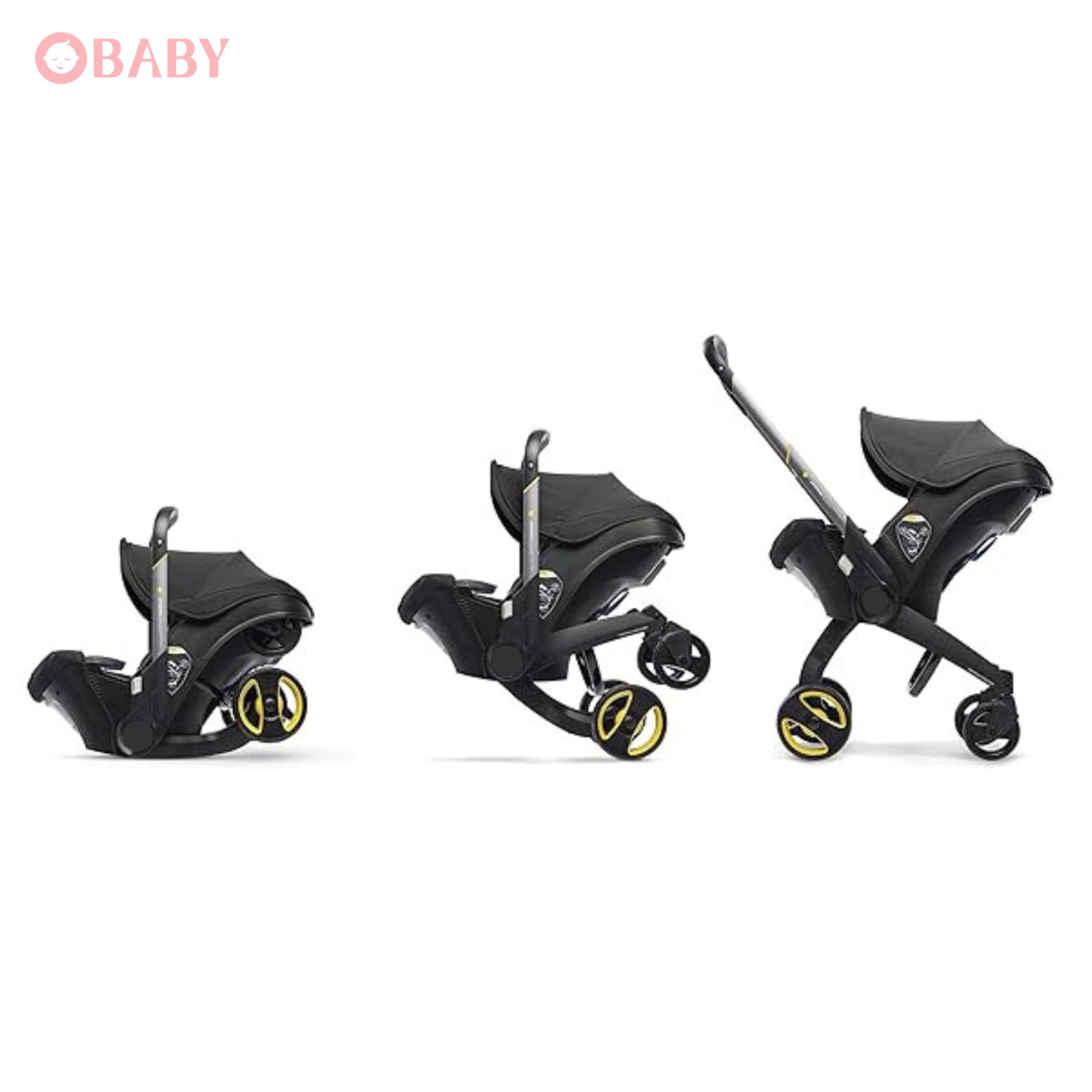 OBABY Car Seat/Travel Stroller/Convertible/Adjustable seat/ 5 Point Safety Harness/Ergonomic/Foldable Reclining seat/Multi-Position Stroller for New Born and Toddler - Image 3 thumbnail