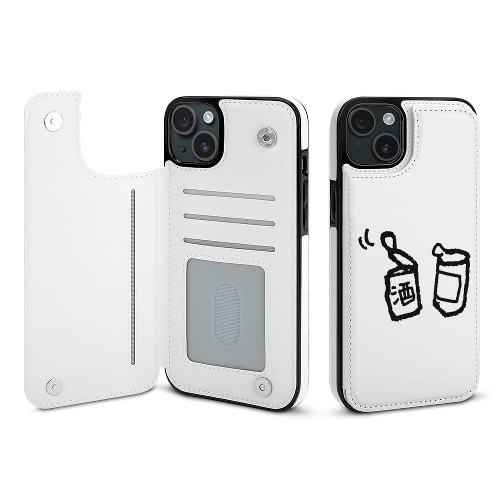 Amazon.co.jp: IPhone15 ケース 手帳型 お酒 絵 iPhone 15 Plus ケース