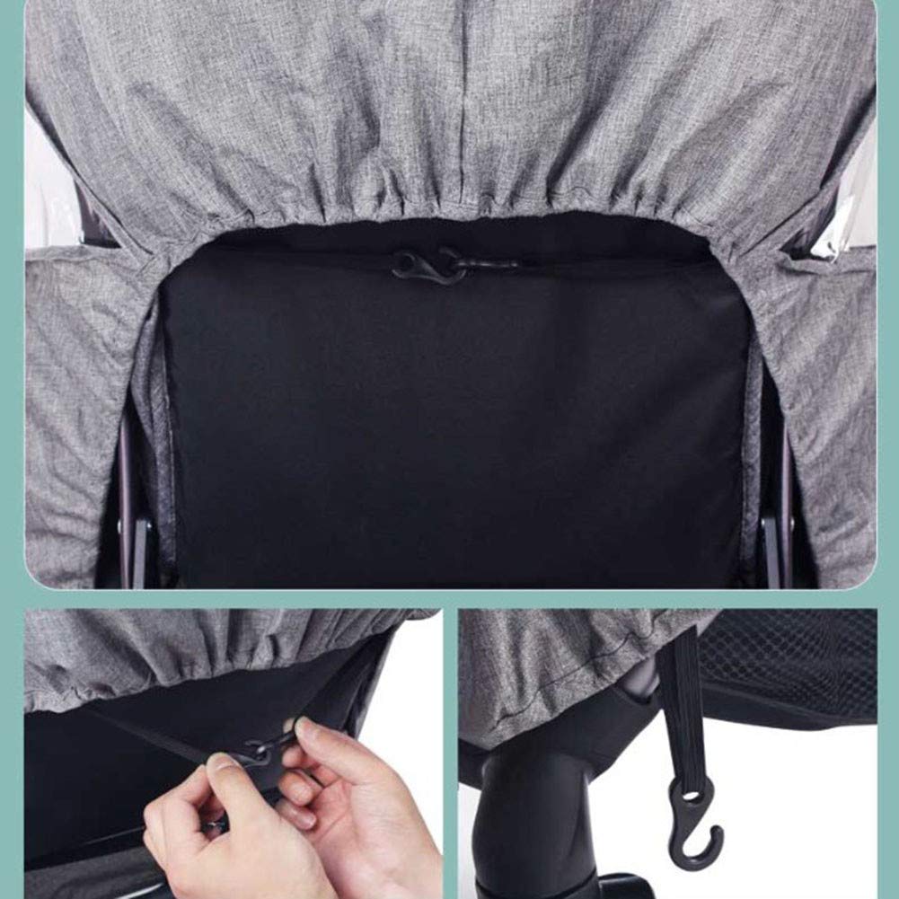Habillage Pluie pour Poussette Double, Imperméable Durable avec Ventilation Capote de Pluie Universelle pour Chariots et sœursGray