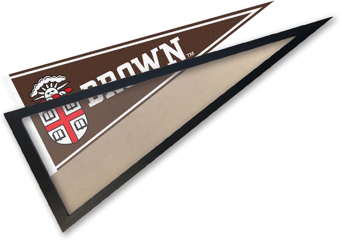 College Flags & Banners Co. Brown Felt Pennant and Wood Pennant Frame