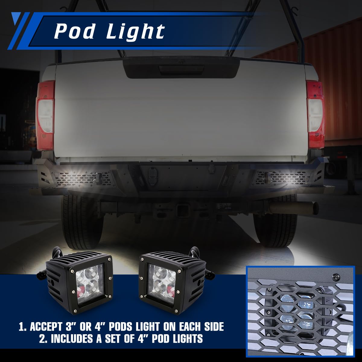 F250 Bumper Pair Of Rear Bumper For 2023-2025 Ford F250 F350 F450 With ...