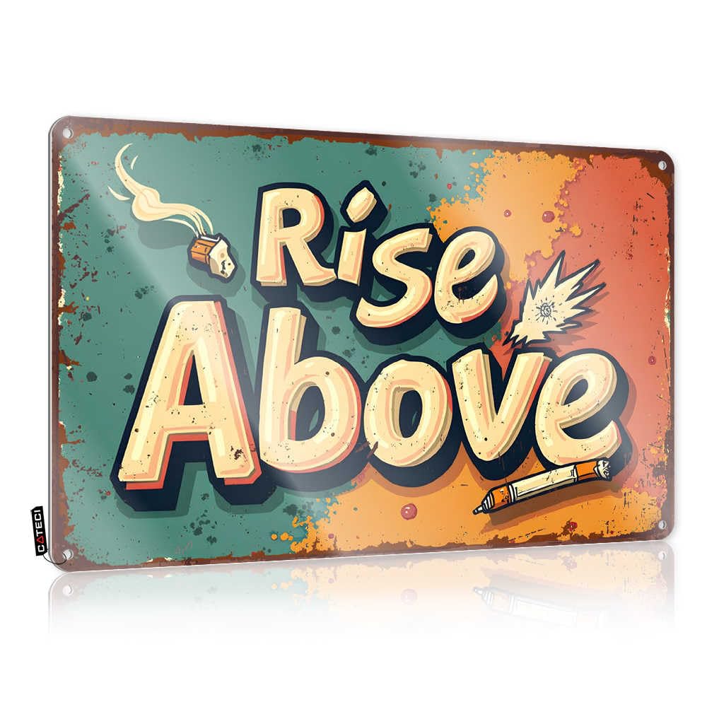 Fzfn Colour Rise Above: Overcoming Challenges With Determination Sports Faded - Funny Vintage Signs Decor Vintage Wall Art(30X40cm)