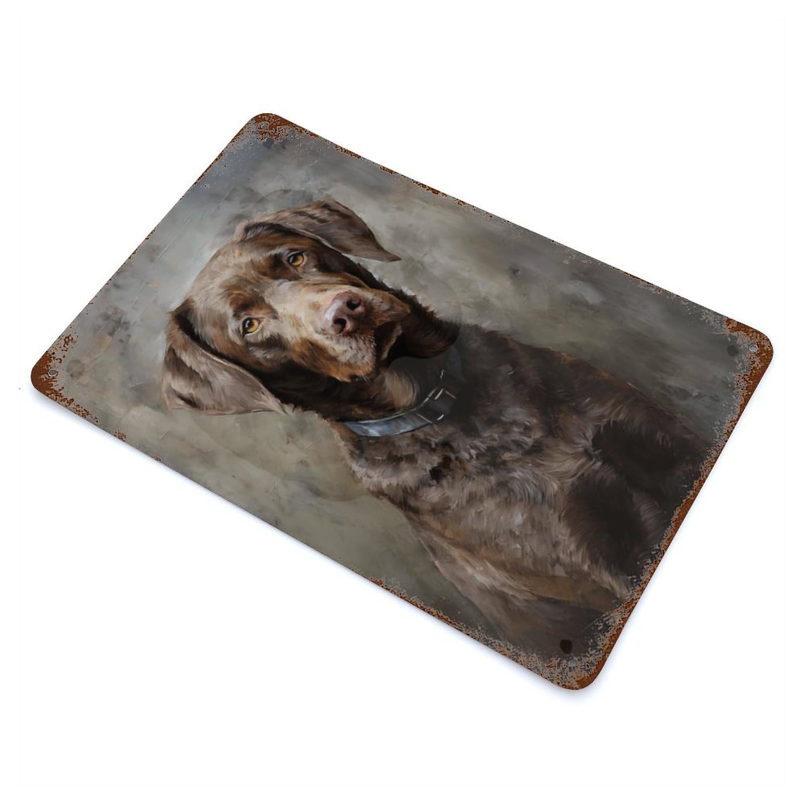 Garage Style Chesapeake Bay Retriever Vintage Rust Metal Sign 11.8"x7.9", Rustic Home Decor for Bar And Workshop