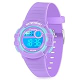 Kids Digital Watch for Boys Girls&comma;Colorful Light 50M Waterproof Outdoor Sports Watch for Toddler Children with Stopwatch Alarm 12&sol;24 H Functions - Kids Gifts for Boys Girls Ages 4-15