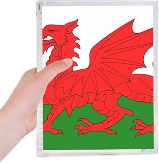 Caderno de folhas soltas com a bandeira nacional do País de Gales