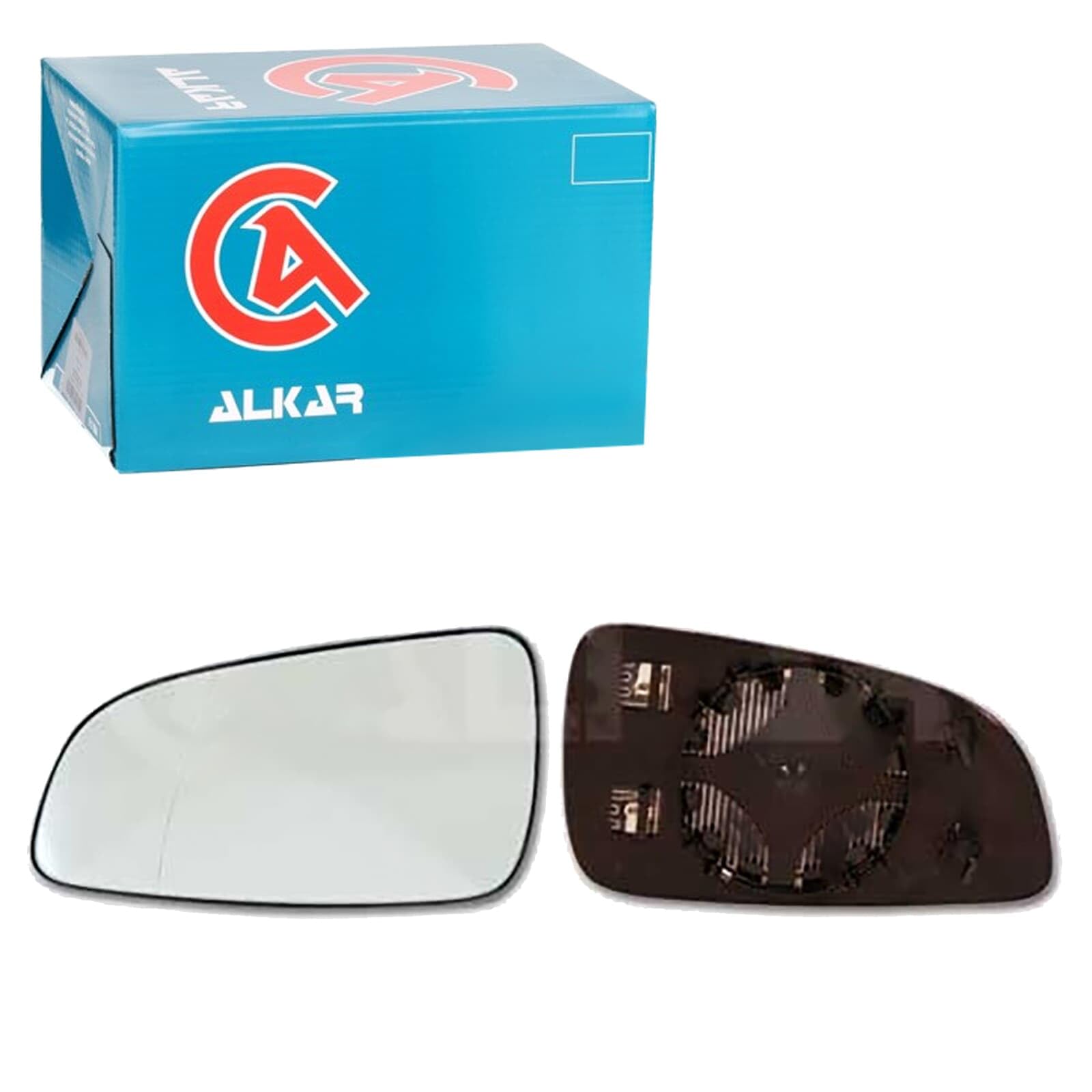 Alkar 6471438 Outside Heated Aspherical Mirror Glass with Holder - Black