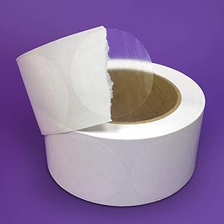 Clear Retail Package Seals 1.5" Inch Round Circle Wafer Package Seals Stickers/Labels 1,000 Per Roll
