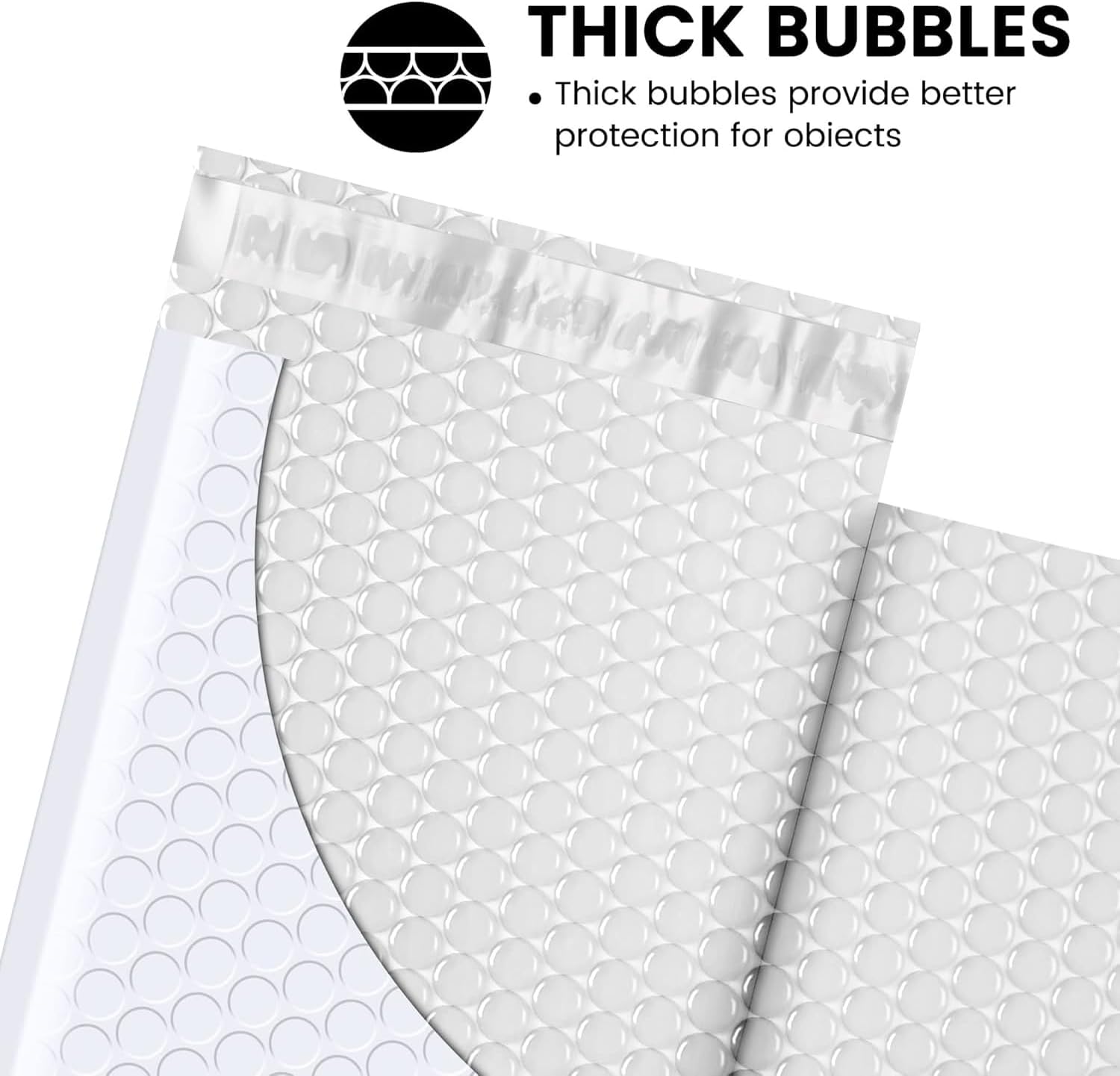 Fuxury Bubble Mailers 4x8 Inch White 200 Pack Padded Envelopes Usable Size 4x7" Thick Mailing Envelopes Bubble Opaque Padded Mailers Shipping Bags for Mailing Jewelry Makeup Small Business#000