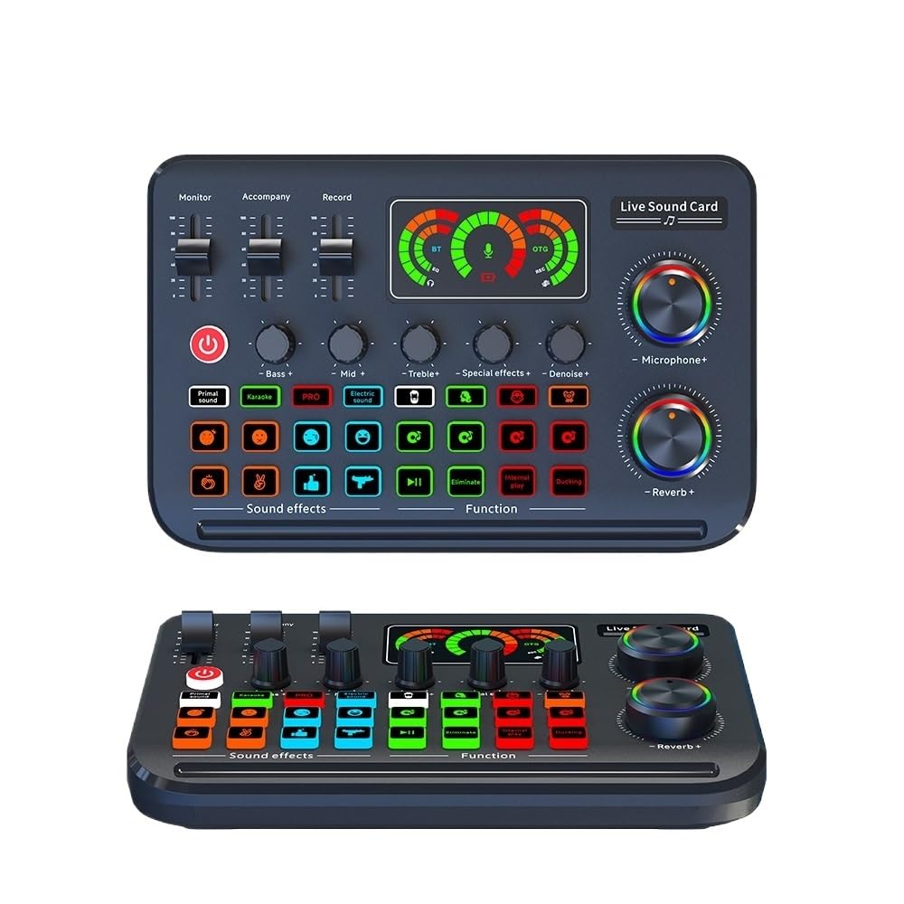 Mixer Audio, 3 pezzi F996MAX Scheda audio live Controller DJ Podcasting Studio Registrazione Mixer professionale