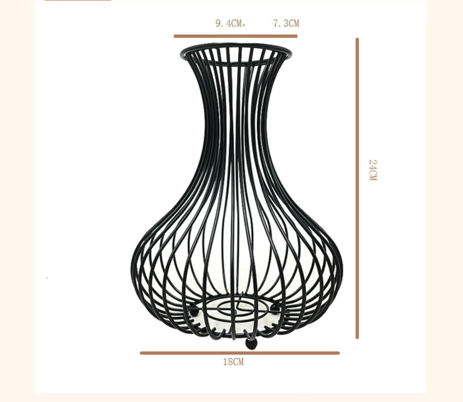 Red wine bottle cork storage basket, wrought iron vase decoration