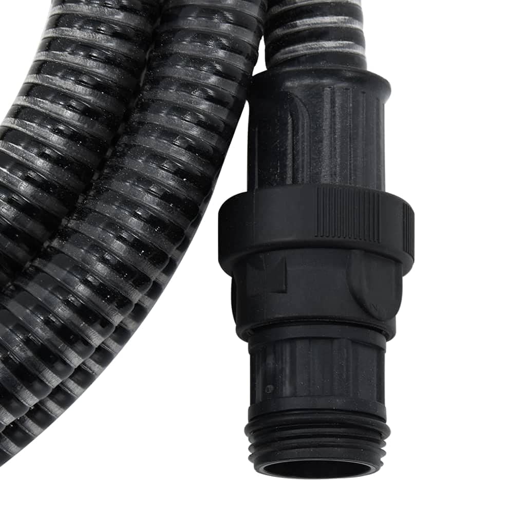 Genérico Manguera de succión con Conectores de PVC PVC Negro 26 mm 10m,Casa y jardín,Jardín,s de riego,Mangueras de jardín,Negro,151078