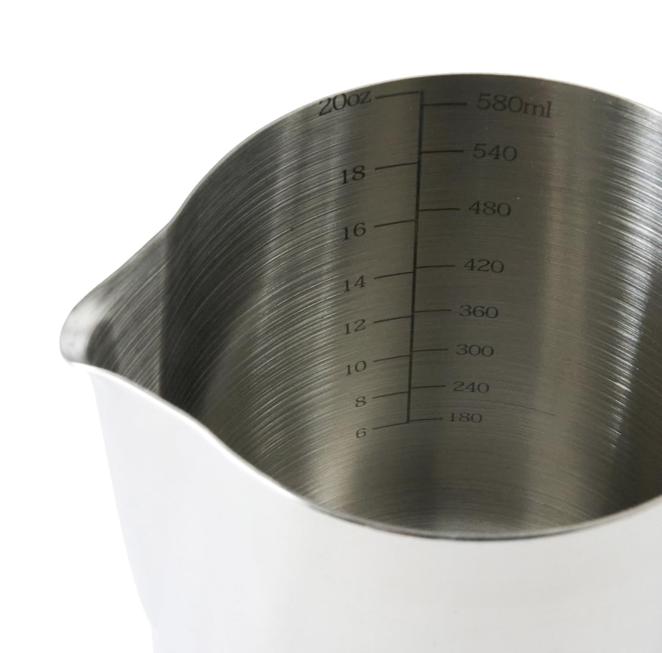 VIA CREMA Bricco Latte Professionale Acciaio Inox 600 ml Lattiera Bricco Latte Bar Milk Jug (600 ML)