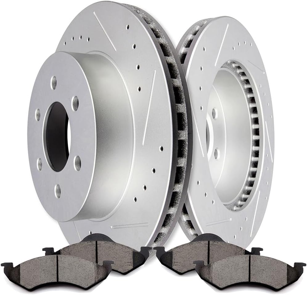 ECCPP D820-7616 5382 Front 2pcs Brake Rotors + 4pcs Pads Fit For Dodge Dakota 2000-2002,For Dodge For Durango 2000-2002 Brake Kit