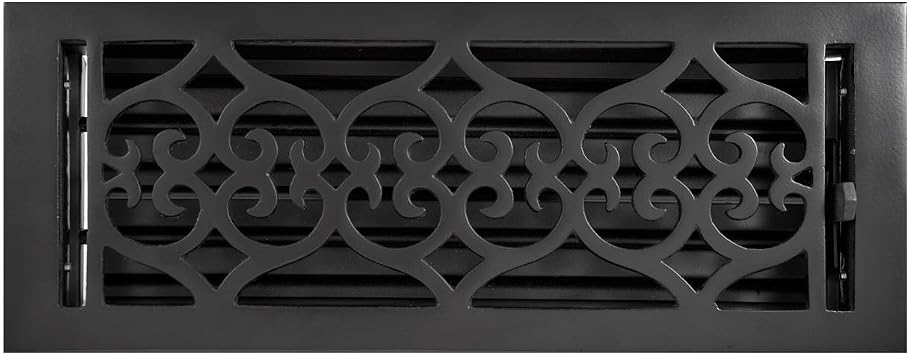 Naiture 4" x 12" Cast Iron Floor Register Old Victorian Style