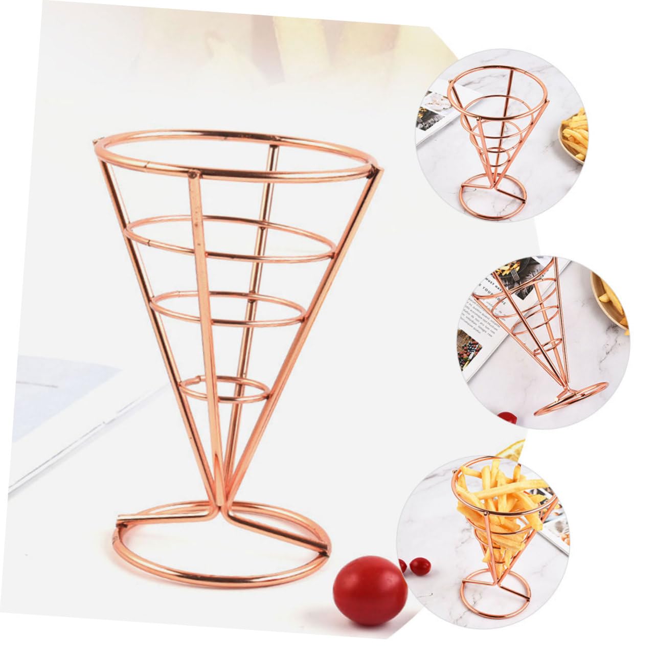 3 Series Conjunto De Canastas Papas Fritas Inoxidable Aperitivos Y Snacks Restaurantes Cocinas Y Cafés 3 Piezas*3