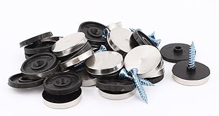 Aexit 20 Pcs Quality Parts Fitting Parts Stainless Steel 22mm Diameter Screw Cap Mirror Nails Model:54as558qo537