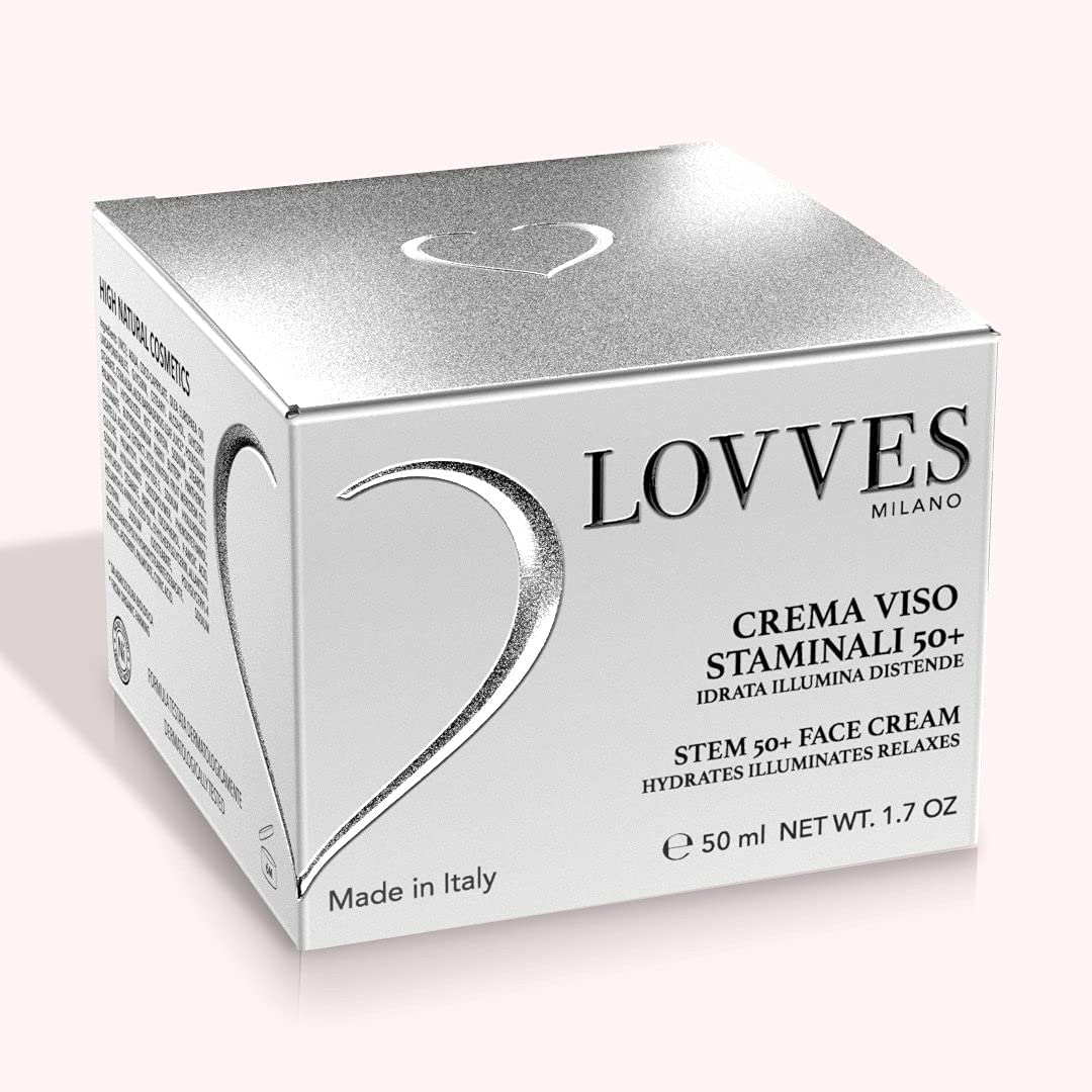 Crema Facial Células Madre 50+, Alta Cosmética Natural, Crema Facial Antiarrugas, Antiedad para Piel Madura, Hidratante, para el Día y la Noche, Formato Tarro Cristal 50 ml