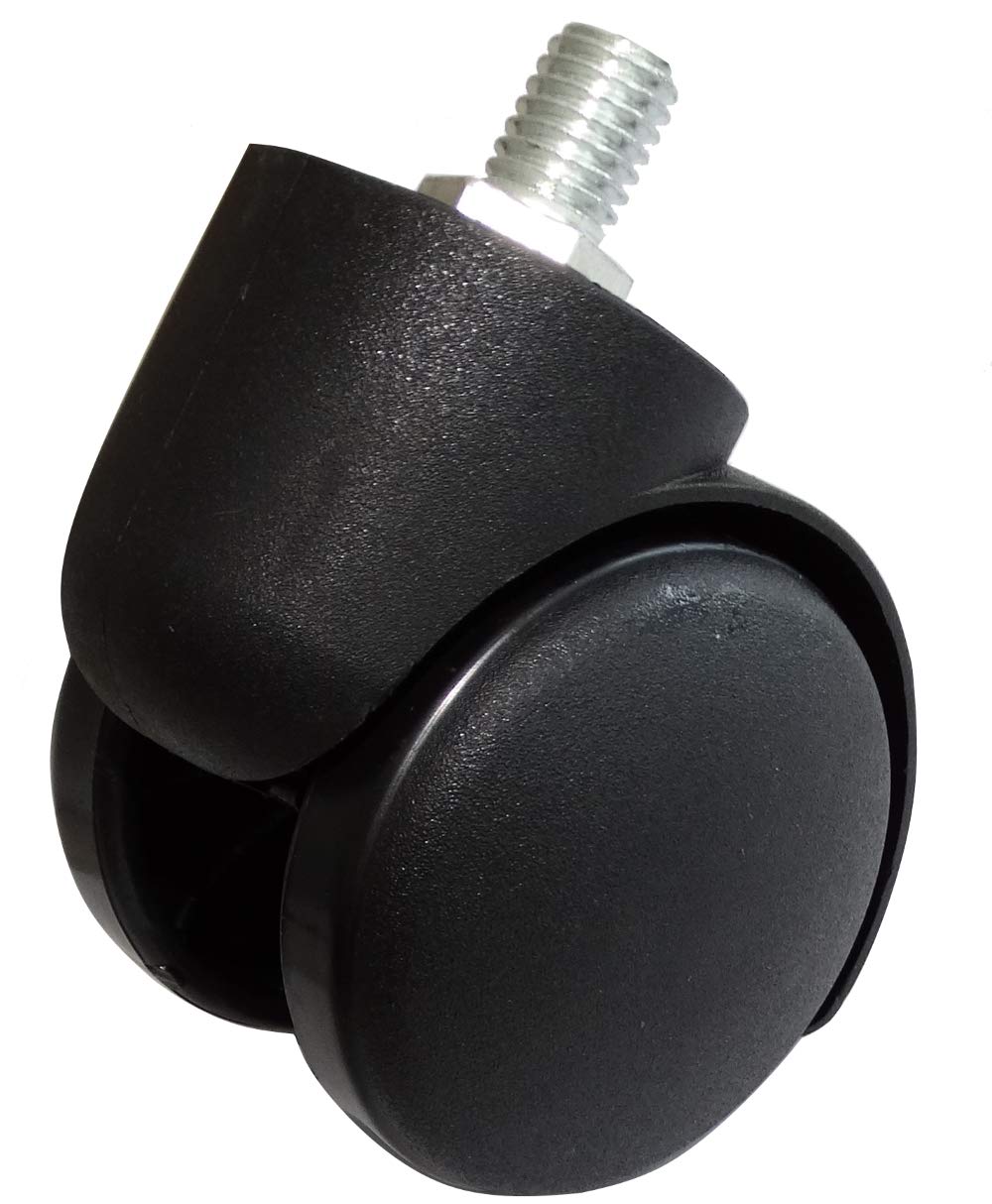 Set 4 Ruote Mobili Girevoli 360° - Capacità 40 Kg Caduna, Vite M10x13 Mm, Inserti Filettati - Per Mobili, Carrelli, Scaffali