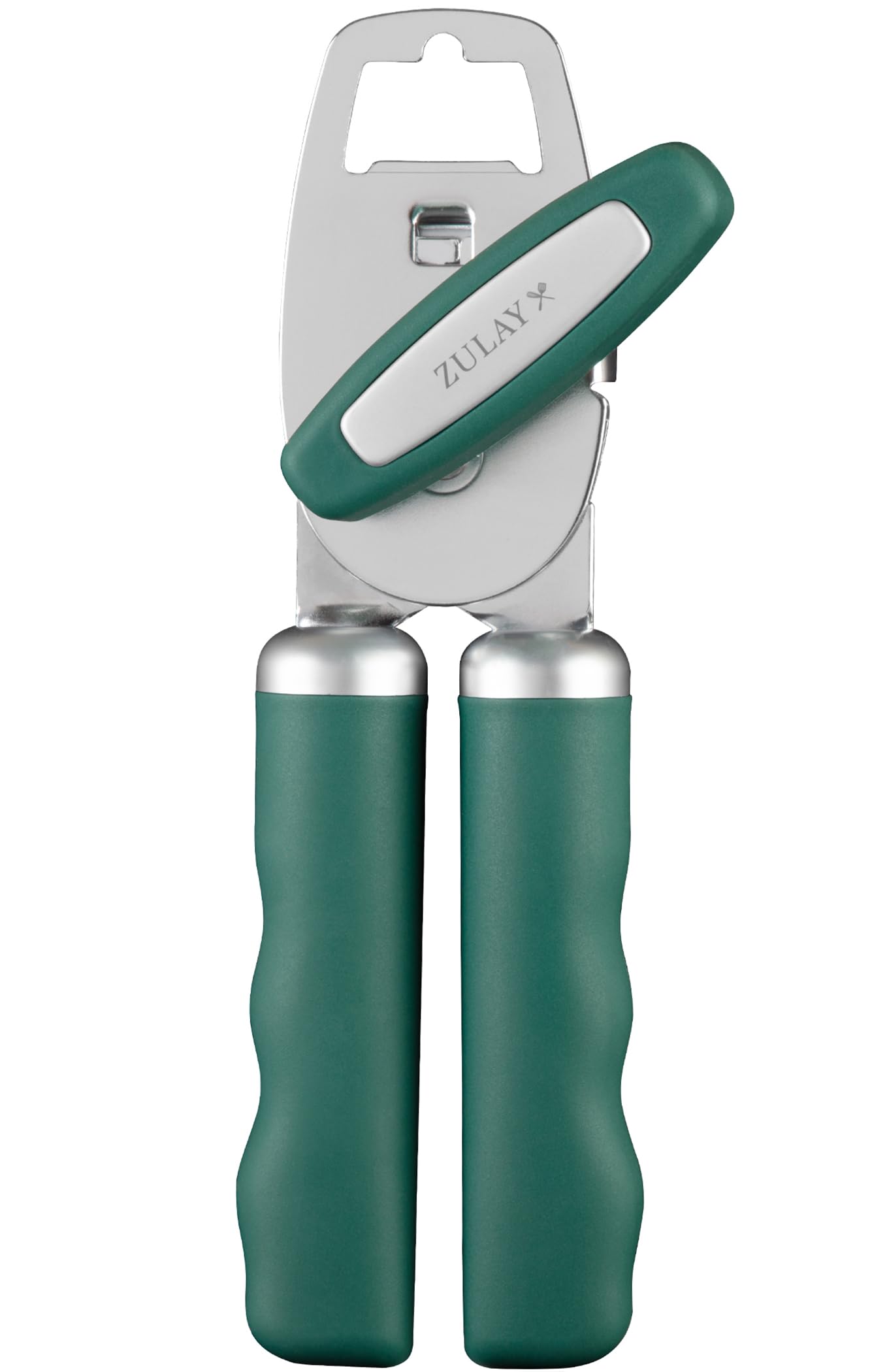 Zulay Kitchen Manual Can Opener Heavy Duty Patented Stainless Steel, Pine